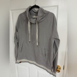 Holloway Grey Cowel Neck Pullover Sweatshirt With Drawstrings Athleisure Sport